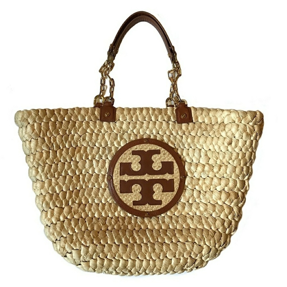 Authentic Tory Burch straw beach bag